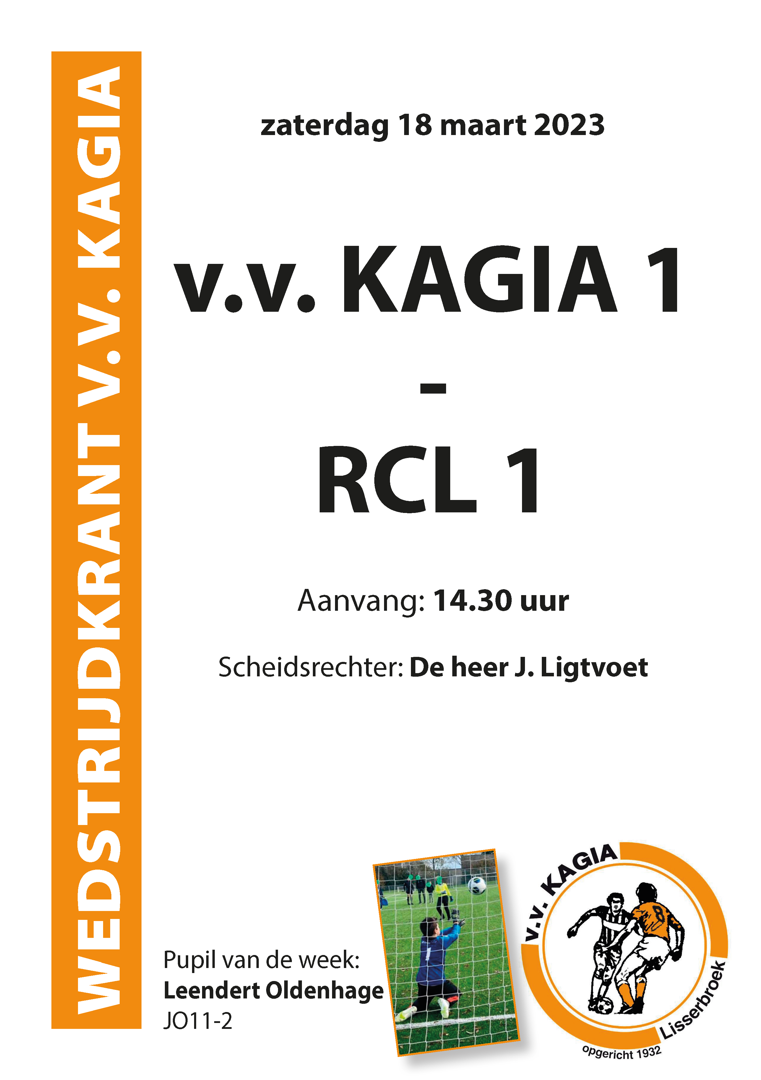 Wedstrijdkrantje: Kagia - RCL