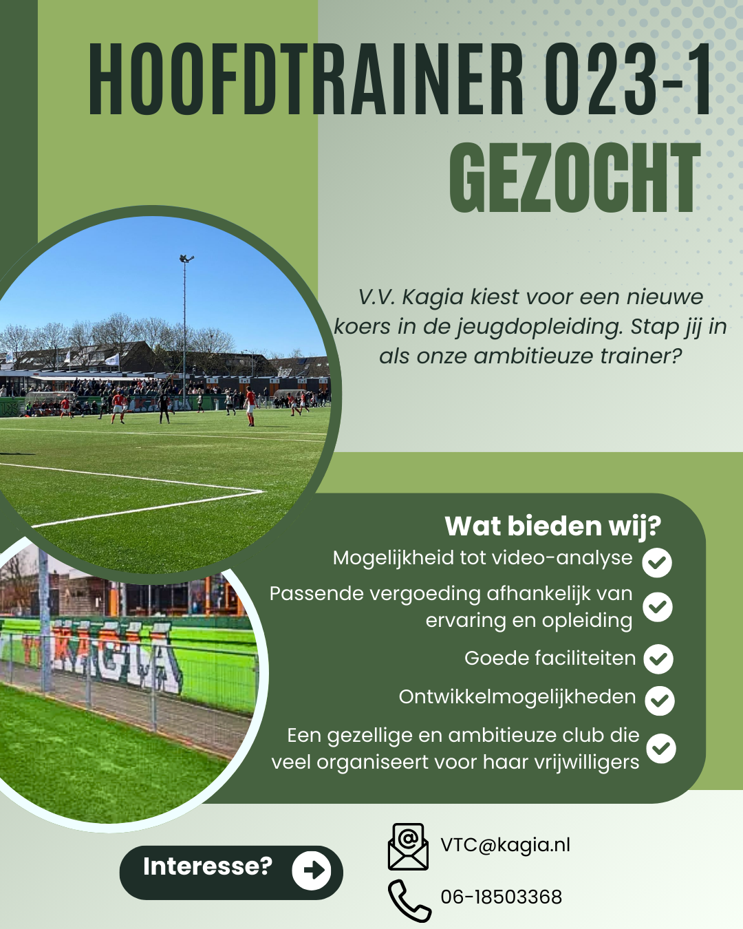 Vacature hoofdtrainer 023-1
