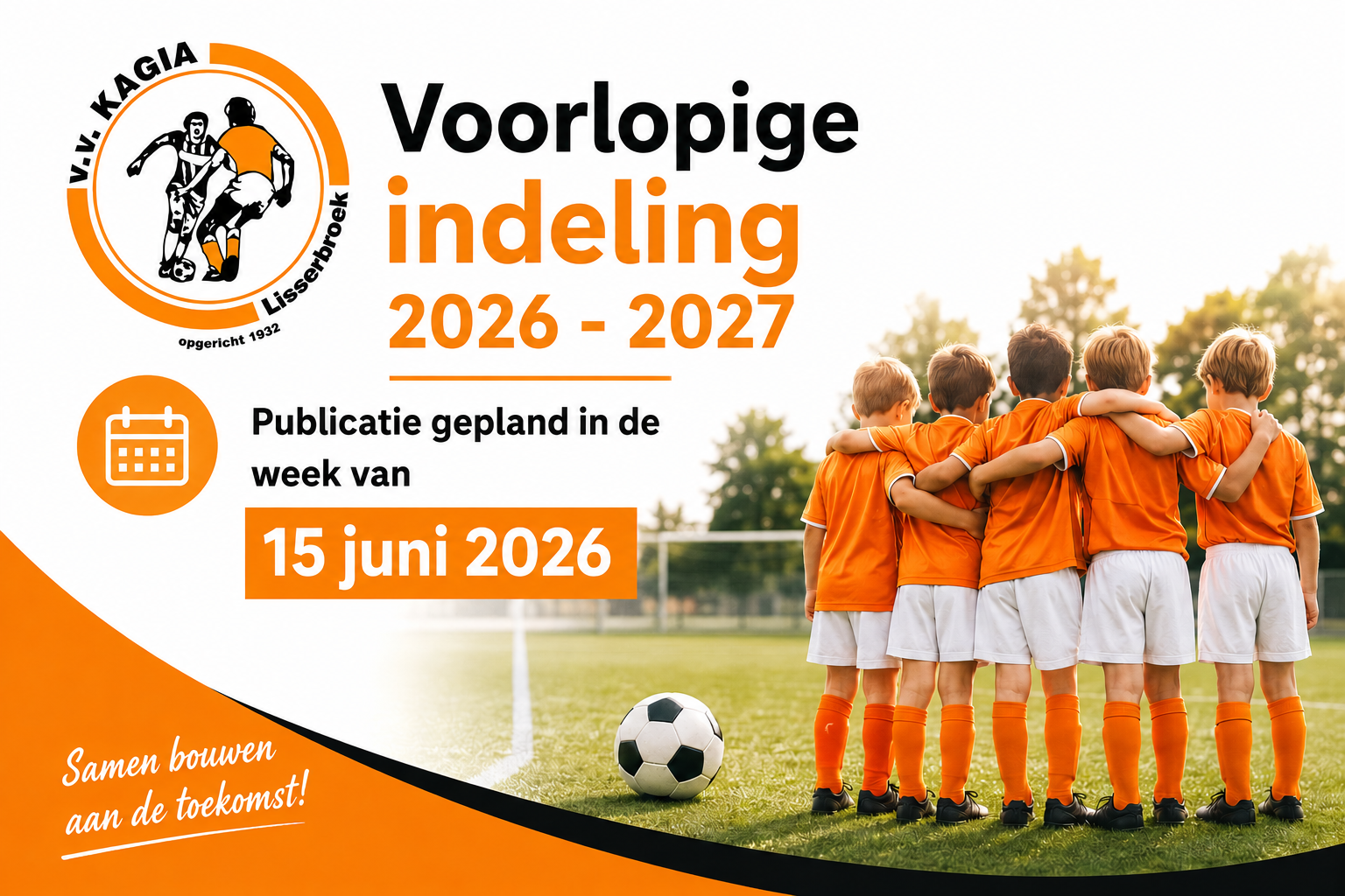 Publicatie voorlopige indeling jeugd 2026 - 2027
