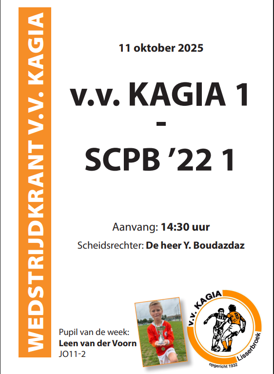 Wedstrijdkrantje Kagia 1 - SCPB '22 1